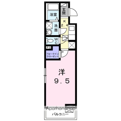 スペランツァ[1K/30.42m2]の間取図