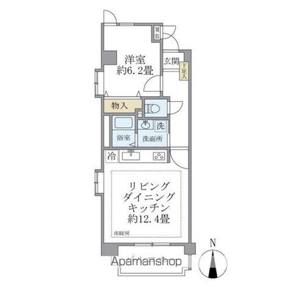 ＳＵＮ　ＮＯＢＯＲＩ葛西１[1LDK/43.37m2]の間取図