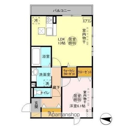 ラ・ドルチェヴィータ　Ｂ[1LDK/50.28m2]の間取図