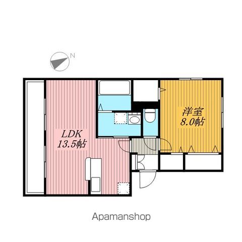 千葉市稲毛区小深町のアパートの間取り