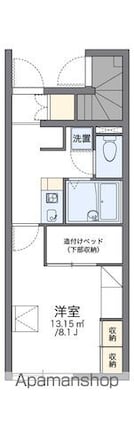 レオパレスＡＳＡＨＩ　Ｖ[1K/23.61m2]の間取図