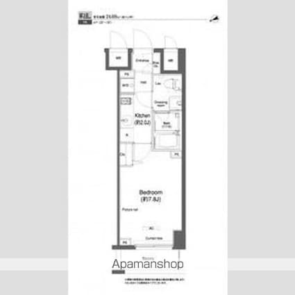 プラウドフラット鶴見Ⅰ[1K/24.69m2]の間取図