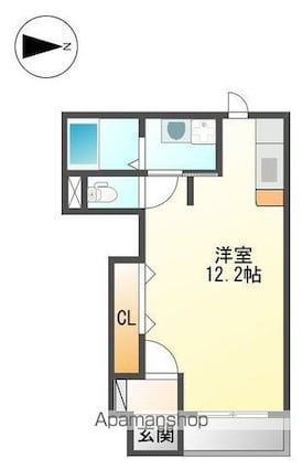 グランディールＮ[1K/32.2m2]の間取図