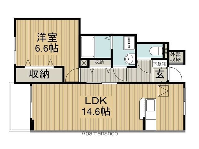レジーナ　Ｂ[1LDK/51.05m2]の間取図