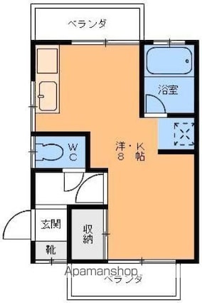 サンコーポＫＹ[1R/21.87m2]の間取図