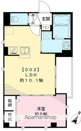 エステトルトゥガ[1LDK/35.59m2]の間取図