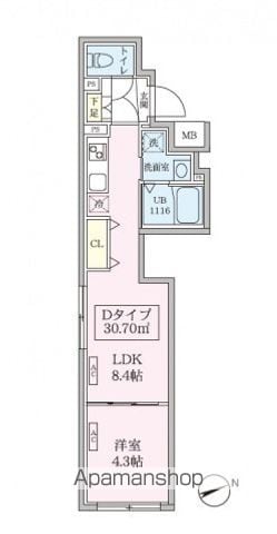 スカイコートリュクス品川大崎の間取り写真