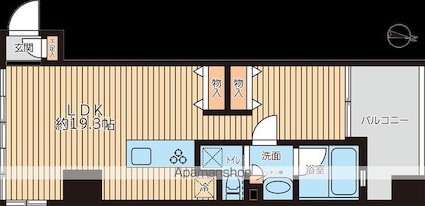 プライマルフロント錦糸町[1R/40.45m2]の間取図