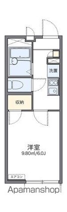 レオパレス六町[1K/19.87m2]の間取図