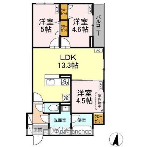 DーROOMみなみ野ヒルズAの間取り写真
