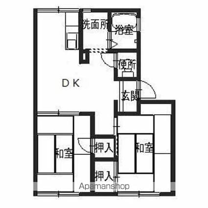 アーバンハウスＣ[2DK/43.72m2]の間取図