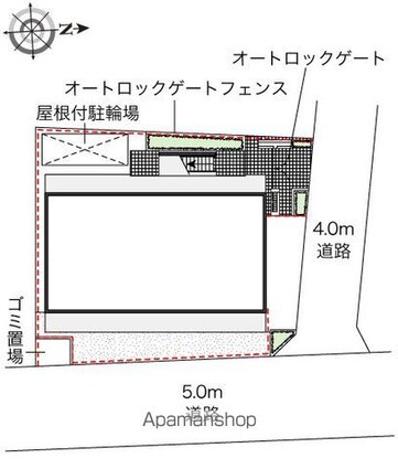 レオパレスケー　ファイブ[1K/19.87m2]の配置図