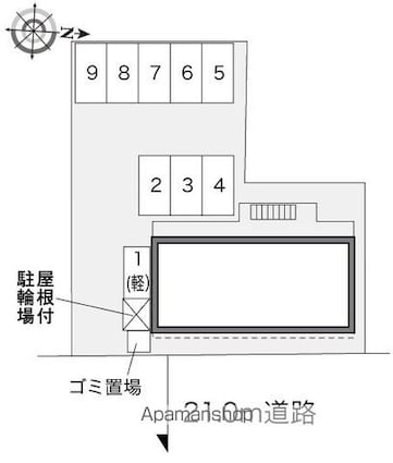 レオパレスコトー　ブロン[1K/20.81m2]の配置図