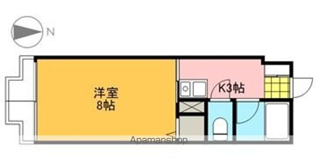 広島県広島市中区舟入幸町[1K/20m2]の間取図