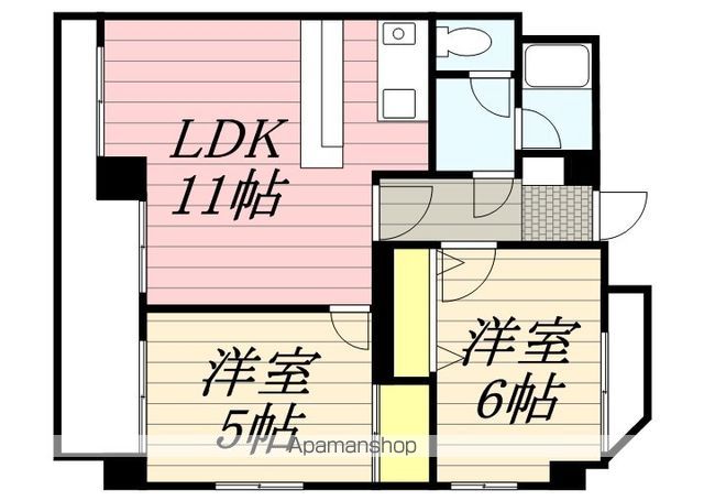 【福岡市早良区藤崎のマンションの間取り】