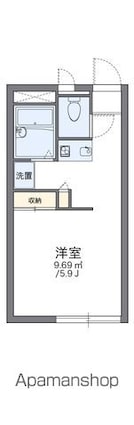 レオパレス栄[1K/20.28m2]の間取図