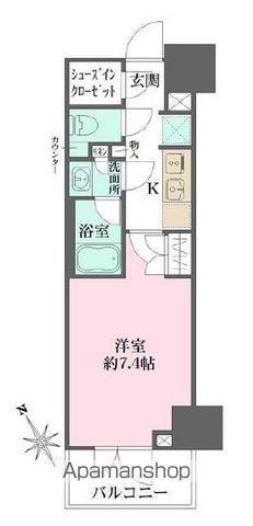 ルフォンプログレ四谷の間取り写真