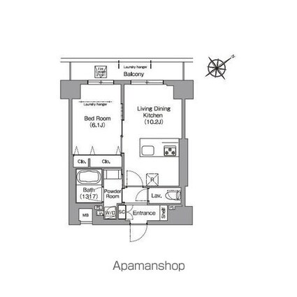 ＨＦ押上レジデンス[1LDK/40.23m2]の間取図