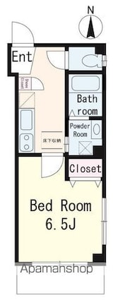 Ｂｅｌｌ　Ｗｏｏｄ　Ｊ[1K/23.27m2]の間取図