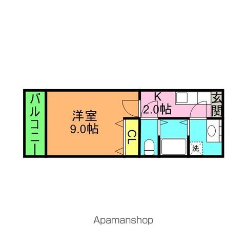 グリーン花水木 308 ｜ 福岡県久留米市上津町1907-4（賃貸マンション1K・3階・30.24㎡） その2