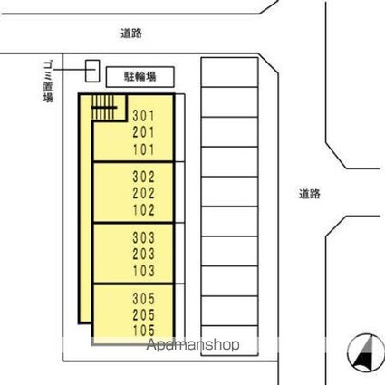 メゾン・ド・ＣＨＴ[1LDK/33.39m2]の配置図