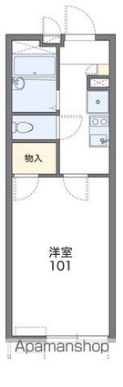 レオパレスボン　ポアール[1K/22.35m2]の間取図