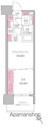 レジディア門前仲町プレイス[1DK/25.23m2]の間取図