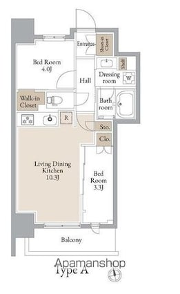 ＪＭＦレジデンス浅草橋三丁目[2LDK/42.31m2]の間取図