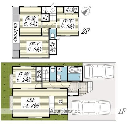 Ｓｕｍａｉ－ｔｏ狭山市笹井０２[4LDK/86.73m2]の間取図