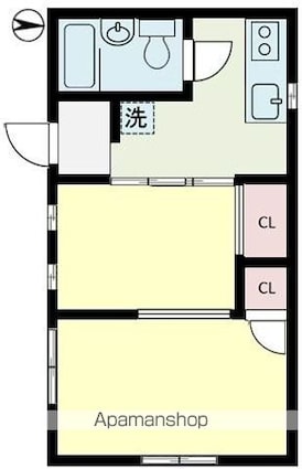 サニーハイツ上用賀[2K/29.81m2]の間取図