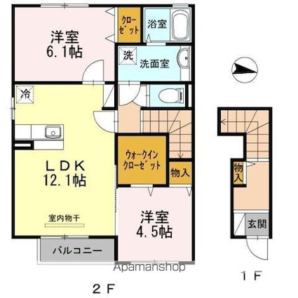 パルティール　ハバラ[2LDK/61.56m2]の間取図