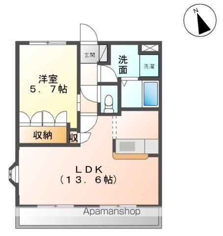 和歌山市湊のアパートの間取り