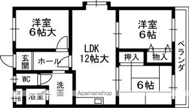 マンションあけぼのの間取り写真