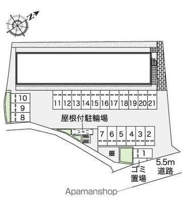 レオパレス小倉[1K/22.35m2]の配置図