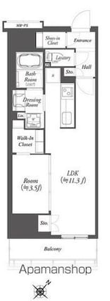 ＷＯＲＶＥ横浜伊勢佐木町[1LDK/42m2]の間取図