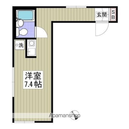 柴又駅前コーポ[1R/15.57m2]の間取図