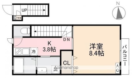ＨａｉｍｉｓｈⅡ（ハイミッシュツー）[1K/30.54m2]の間取図