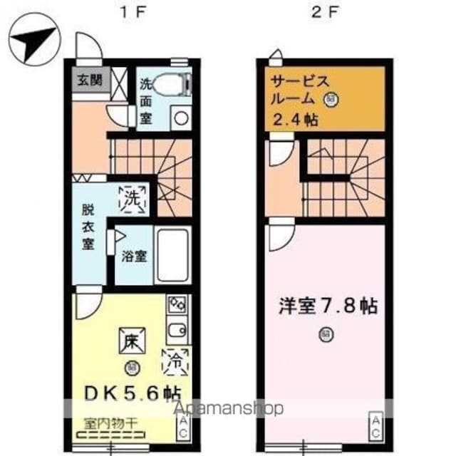 和歌山県和歌山市田尻[1DK/42.65m2]の間取図