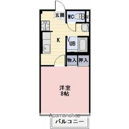 オズカＫ[1K/28.1m2]の間取図