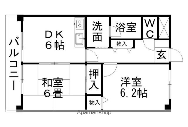 NAKATAマンションの間取り写真