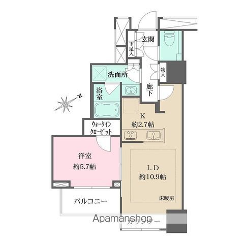 ザ・パークハウス三軒茶屋タワーの間取り写真