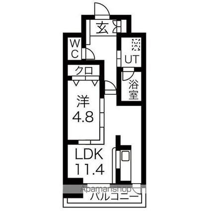 ＧＫ　ｆａｎ　レジデンス[1LDK/47.78m2]の間取図