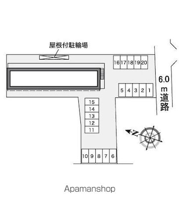 レオパレスオアシス[1K/19.87m2]の配置図