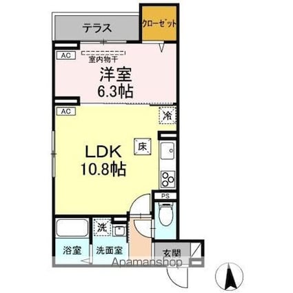 ＡｓｓｅｔーＣｏｕｒｔ花小金井南町[1LDK/40.54m2]の間取図