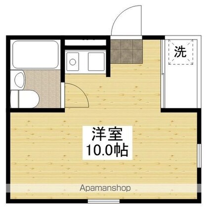 広島県広島市中区幟町[1R/21.79m2]の間取図