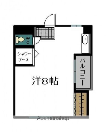 ＧＲＡＤＯ横川[1R/15.45m2]の間取図