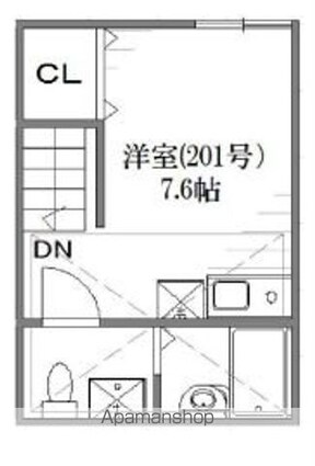 東京都中野区沼袋４丁目[1R/21.73m2]の間取図