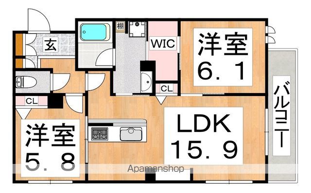 メゾンブランカあびこ南の間取り写真