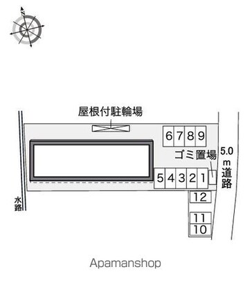 レオパレスフルール[1K/23.61m2]の配置図