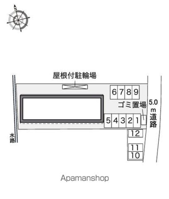 レオパレスフルール[1K/23.61m2]の配置図